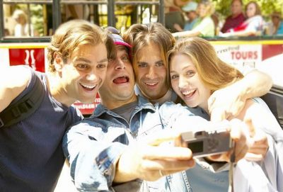 foursome with selfie